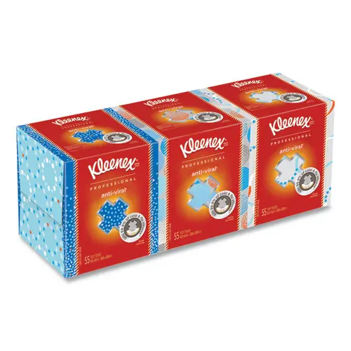 Kleenex® Boutique Anti-Viral Tissue, 3-Ply, White, Pop-Up Box, 60 Sheets per Box, 3 Boxes per Pack