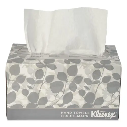 Kleenex® Hand Towels, POP-UP Box, White, Unscented, 120 Towels/Box