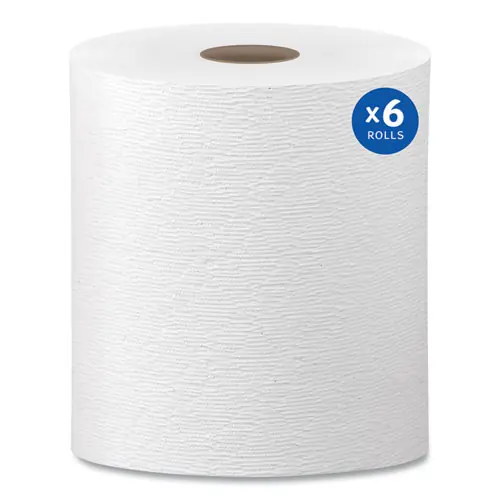 Kleenex® Hard Roll Paper Towels with Premium Absorbency Pockets, 1-Ply, White, 6 Rolls/Carton