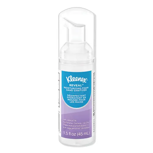 Kleenex® Ultra Moisturizing Foam Hand Sanitizer, 1.5 oz Pump Bottle, Unscented, 24/Carton
