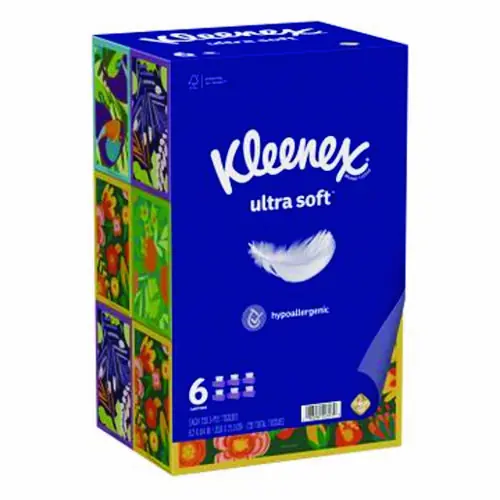 Kleenex® Ultra Soft Facial Tissue, 3-Ply, White, 120 Sheets per Box, 6 Boxes per Pack, 4 Packs per Carton