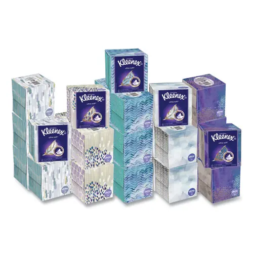 Kleenex® Ultra Soft Facial Tissue, 3-Ply, White, 65 Sheets/Box, 27 Boxes/Carton
