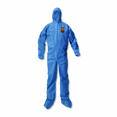 KleenGuard™ A20 Coveralls, 4X-Large, Blue, 20/Carton, Elastic Back, Hood & Boots, Extended Delivery