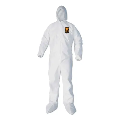 KleenGuard™ A40 Elastic-Cuff, Ankle, Hood and Boot Coveralls, 2X-Large, White, 25/Carton