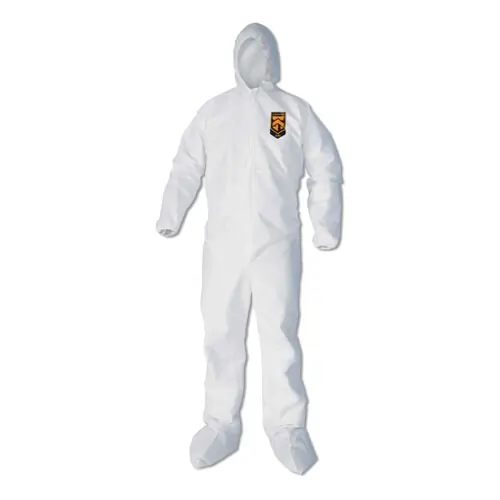 KleenGuard™ A40 Elastic-Cuff, Ankle, Hood and Boot Coveralls, 4X-Large, White, 25/Carton