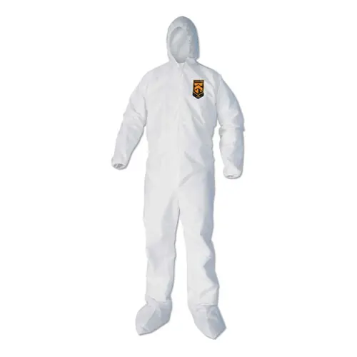 KleenGuard™ A40 Elastic-Cuff, Ankle, Hood and Boot Coveralls, X-Large, White, 25/Carton