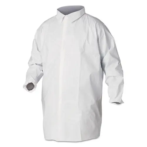 KleenGuard™ A40 Liquid and Particle Protection Lab Coats, 2X-Large, White, 30/Carton