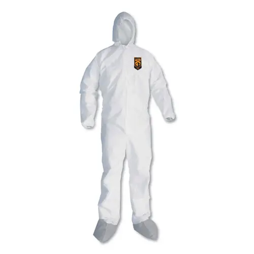 KleenGuard™ A45 Liquid and Particle Protection Coveralls, Large, White, 25/Carton