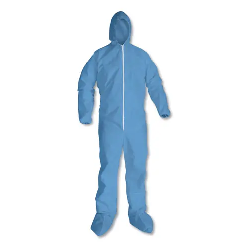 KleenGuard™ A65 Zipper Front Flame Resistant Coveralls, Large, Blue