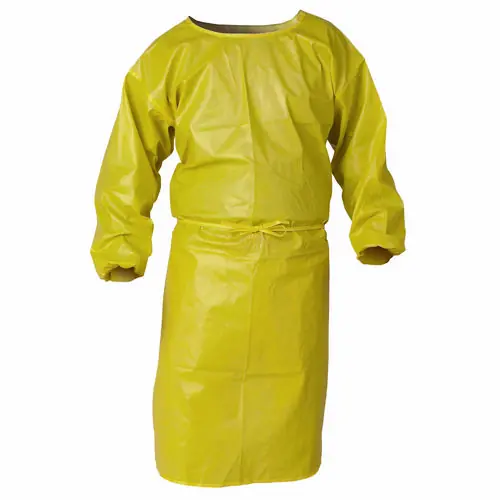 KleenGuard™ A70 Chemical Spray Protection Smock, One Size Fits Most, Yellow, 25/Carton