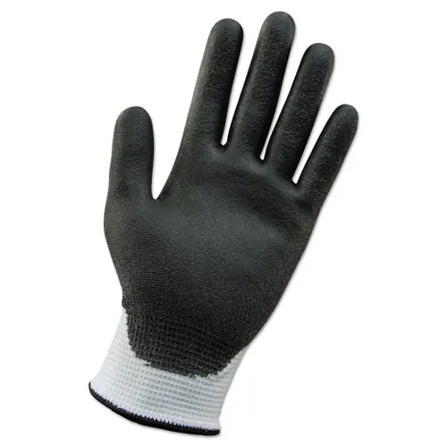 KleenGuard™ G60 Light-Duty Polyurethane Coated Cut Resistant Gloves, Small, White/Black, 12 Pairs