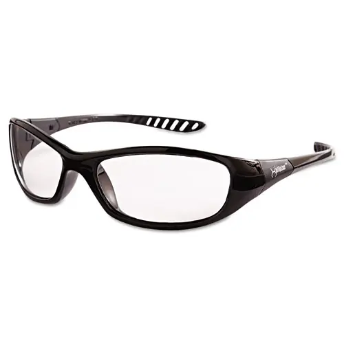 KleenGuard™ V40 HellRaiser Safety Glasses, Black Frame, Clear Lens
