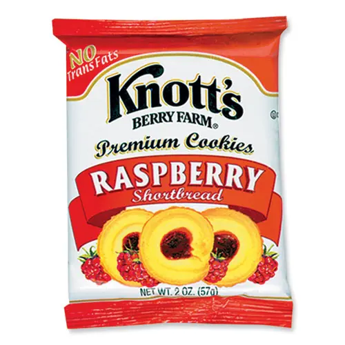 Knott's Berry Farm® Premium Berry Jam Shortbread Cookies, Raspberry, 2 oz, 36/Carton