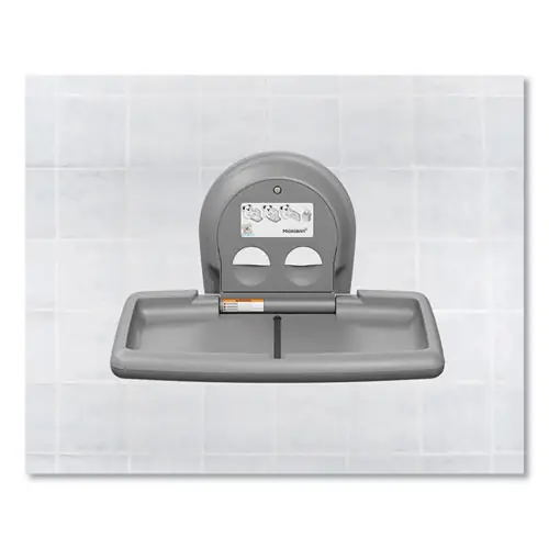 Koala Kare® Baby Changing Station, Wall Mount, Horizontal, Gray
