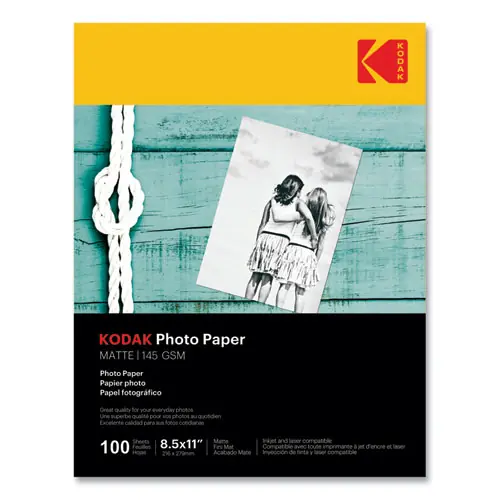 Kodak Photo Paper, Matte, 8.5 x 11, 100 Sheets, 7.2 mil