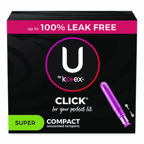 Kotex® U by Kotex Click Compact Tampons, Regular, 32/Pack