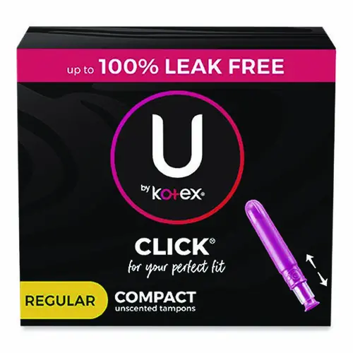 Kotex® U by Kotex Click Compact Tampons, Super, 32/Pack