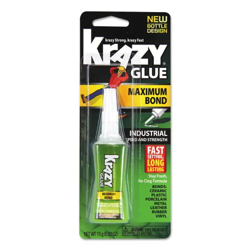 Krazy Glue® Maximum Bond Krazy Glue, 0.52 oz, Dries Clear