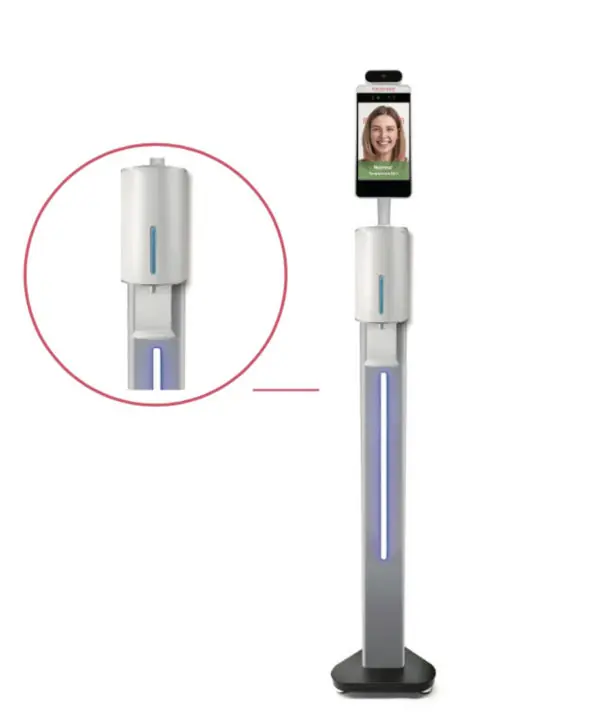 Ksubaka Infra-red Temperature Sensing Kiosk w/ Sanitizer Dispenser
