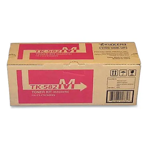 Kyocera TK582M High-Yield Toner, 2,800 Page-Yield, Magenta