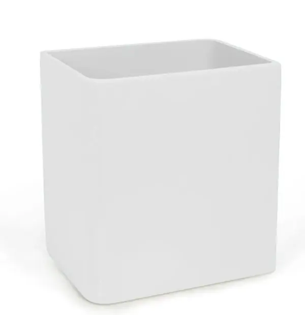 Lacca Wastebasket – White