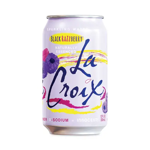 LaCroix® Sparkling Water, Black Razzberry, 12 oz Can, 12 Cans/Pack, 2 Packs/Carton