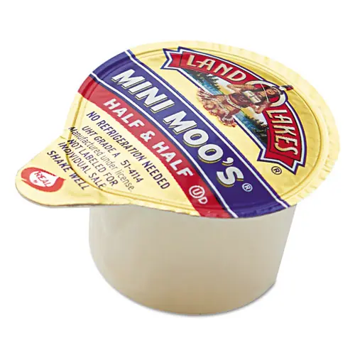 Land O' Lakes® Mini Moo's Half and Half, 0.3 oz Mini Cups, 192/Carton