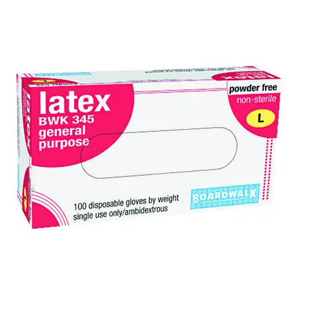 Latex Glove Powder Free Gen Purp LG 100