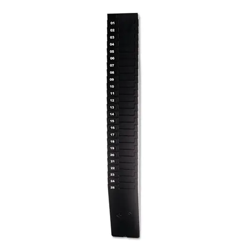 Lathem® Time Time Card Rack for 9" Cards, 25 Pockets, ABS Plastic, Black