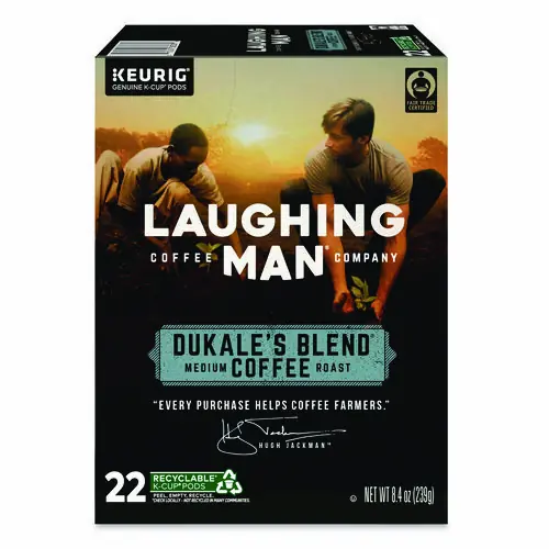 Laughing Man® Coffee Company Dukale's Blend K-Cup Pods, 22/Box