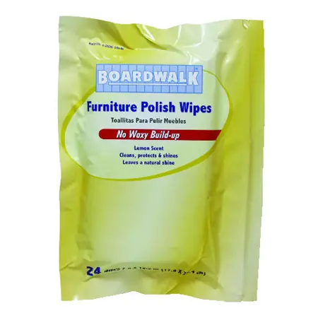 Lemon Oil Furniture Polish Wipes, 24 Count, Lemon Scent, 12 Packs