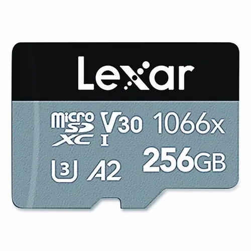 Lexar™ Professional SILVER Series microSDXC Memory Card, UHS-I, V30 Class 10, 256 GB