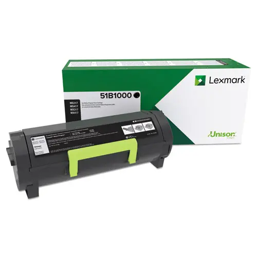 Lexmark™ 51B1000 Unison Toner Cartridge, Black, High Yield, 2,500 Page Yield