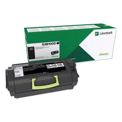 Lexmark™ 53B1000 Unison Toner, Black, 11,000 Page Yield