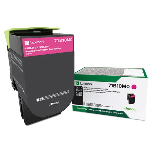 Lexmark™ 71B10M0 Unison Toner Cartridge, Magenta, 2,300 Page Yield