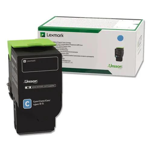 Lexmark™ 78C1UC0 Return Program Toner, Cyan, 7,000 Page Yield