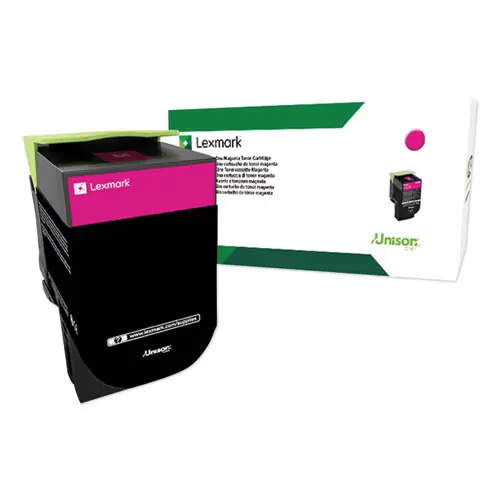 Lexmark™ 80C0XMG Return Program Extra High-Yield Toner Cartridge, Magenta, 4,000 Page Yield, TAA Compliant