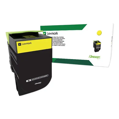 Lexmark™ 80C0XYG Return Program Extra High-Yield Toner Cartridge, Yellow, 4,000 Page Yield, TAA Compliant