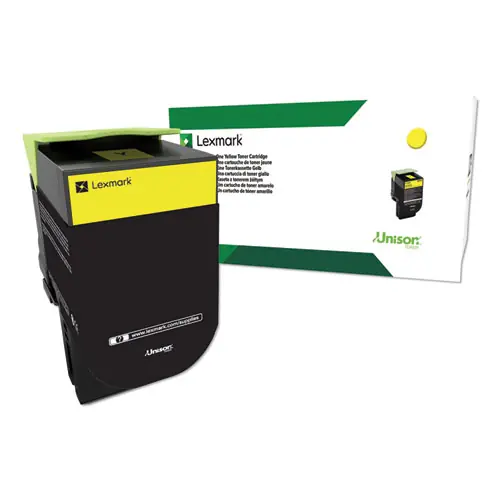 Lexmark™ 80C1HY0 Return Program High-Yield Toner Cartridge, Yellow, 3,000 Page Yield