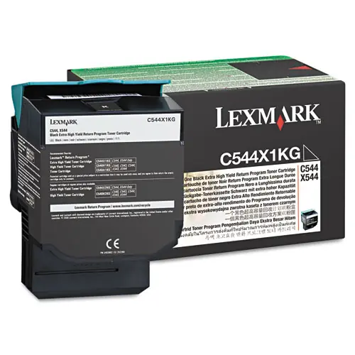 Lexmark™ C544X1KG Return Program Extra High-Yield Toner Cartridge, Black, 6,000 Page Yield