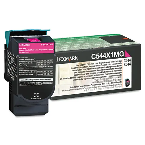 Lexmark™ C544X1MG Return Program Extra High-Yield Toner Cartridge, Magenta, 4,000 Page-Yield