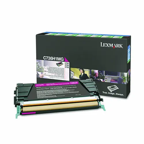Lexmark™ C736H1MG Return Program High-Yield Toner Cartridge, Magenta, 10,000 Page-Yield
