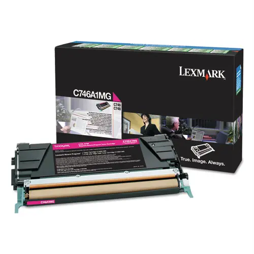 Lexmark™ C746A1MG Return Program Toner Cartridge, Magenta, 7,000 Page Yield
