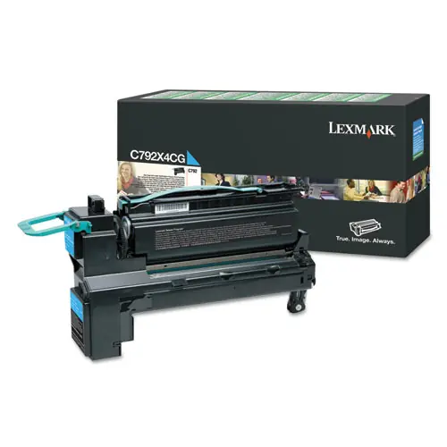 Lexmark™ C792X4CG Return Program Extra High-Yield Toner Cartridge, Cyan, 17,000 Page-Yield
