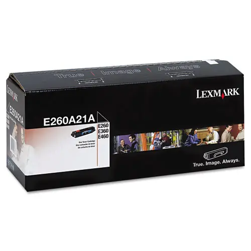 Lexmark™ E260A21A Toner Cartridge, Black, 3,500 Page Yield
