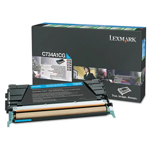Lexmark™ X746A1CG Return Program Toner Cartridge, Cyan, 7,000 Page Yield