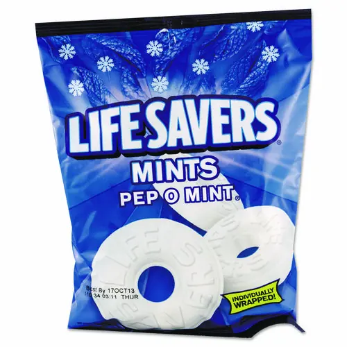 LifeSavers® Hard Candy Mints, Pep-O-Mint, Individually Wrapped, 6.25 oz Bag