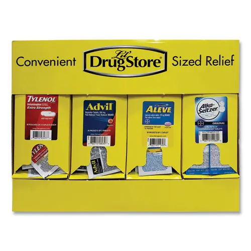 Lil' Drugstore® Single-Dose Medicine Dispenser, Plastic Case, Yellow