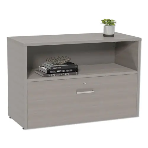 Linea Italia® Urban Series Cabinet Credenza Pedestal with Lateral File, Ash