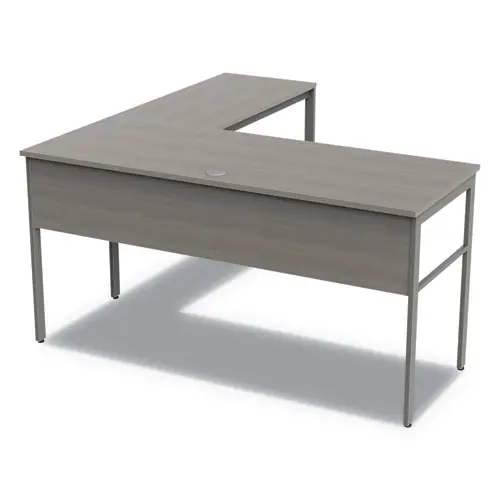 Linea Italia® Urban Series L-Shaped Desk, Ash, 59" x 59" x 29.5"